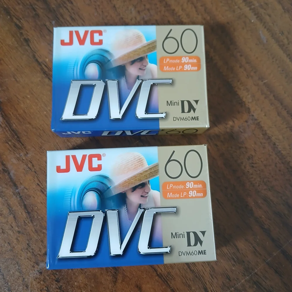 JVC DVC Mini DV 60-Minute Video Cassette (Gold/Blue)